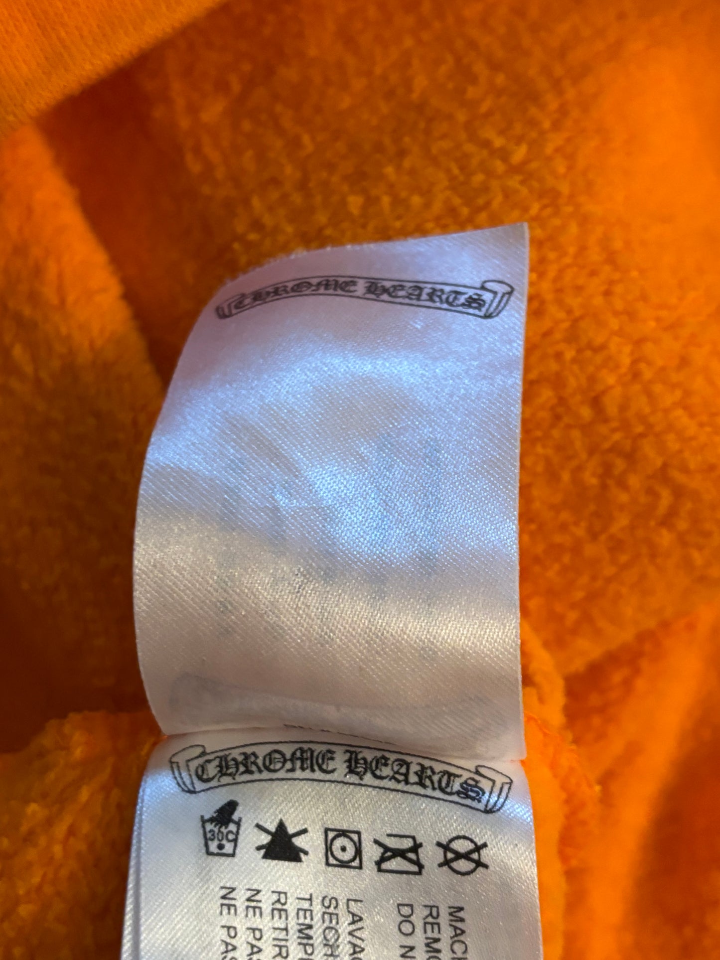Chrome Heart Miami Orange Glitter Hoodie