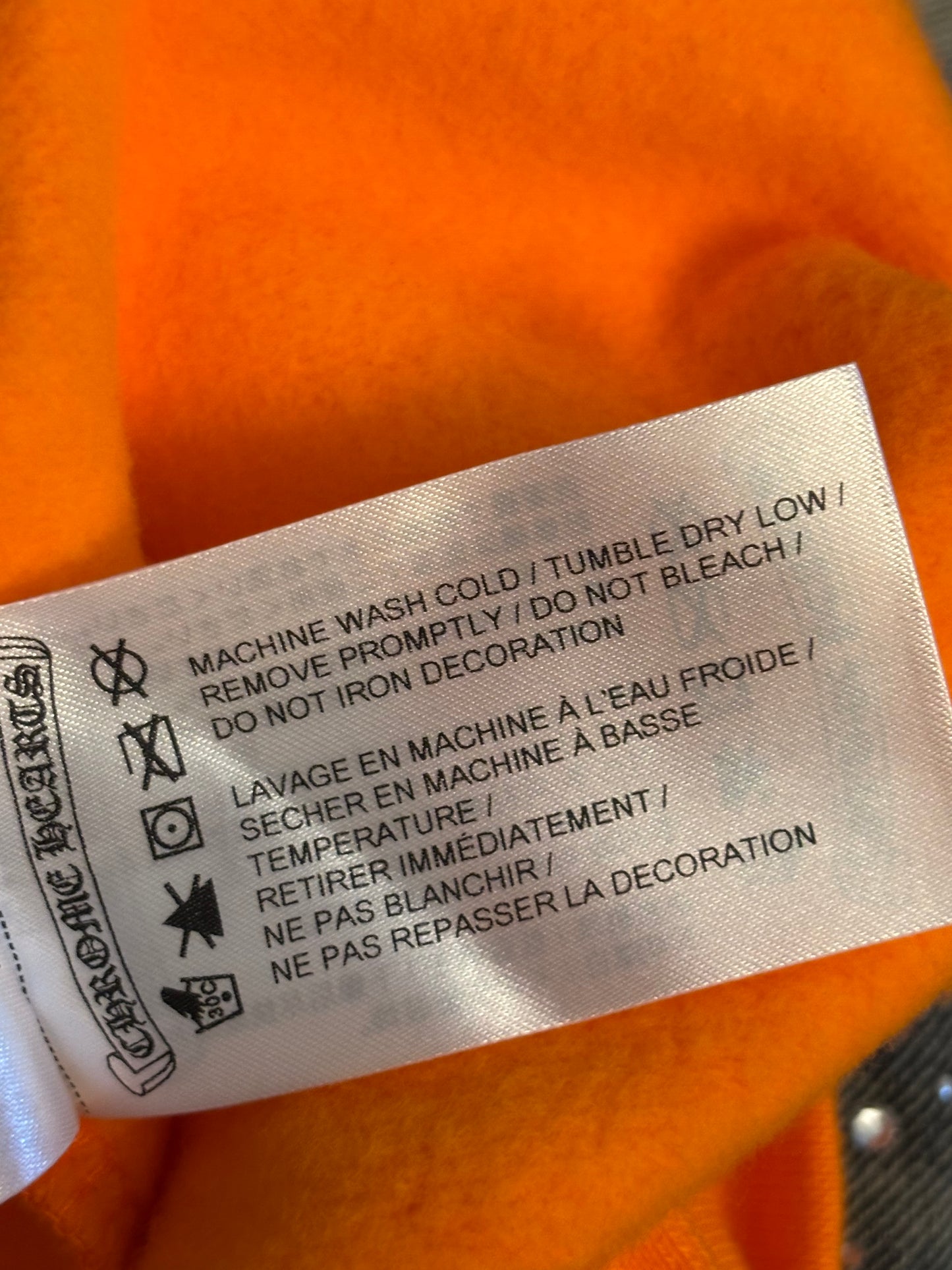 Chrome Heart Miami Orange Glitter Hoodie