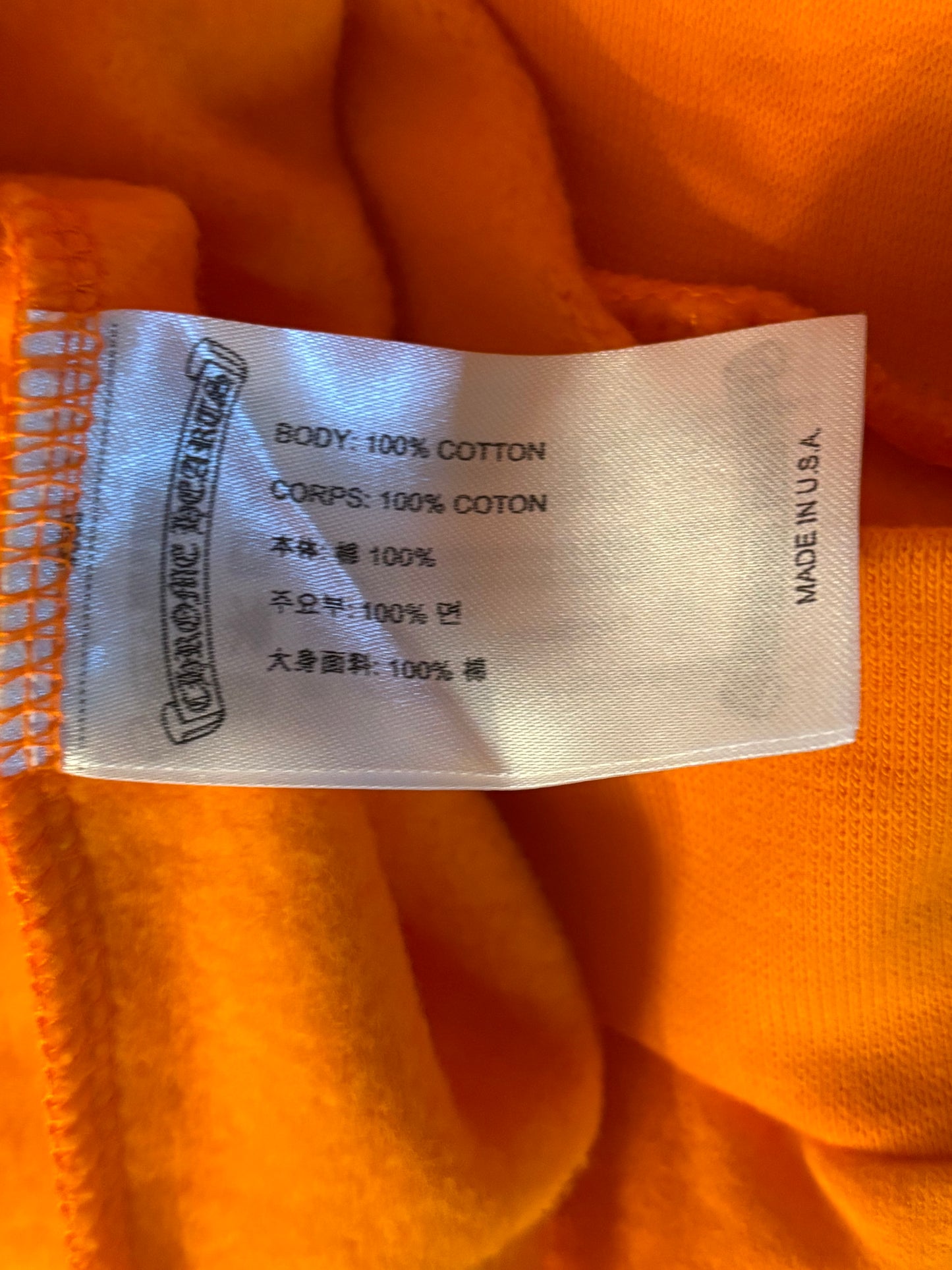 Chrome Heart Miami Orange Glitter Hoodie