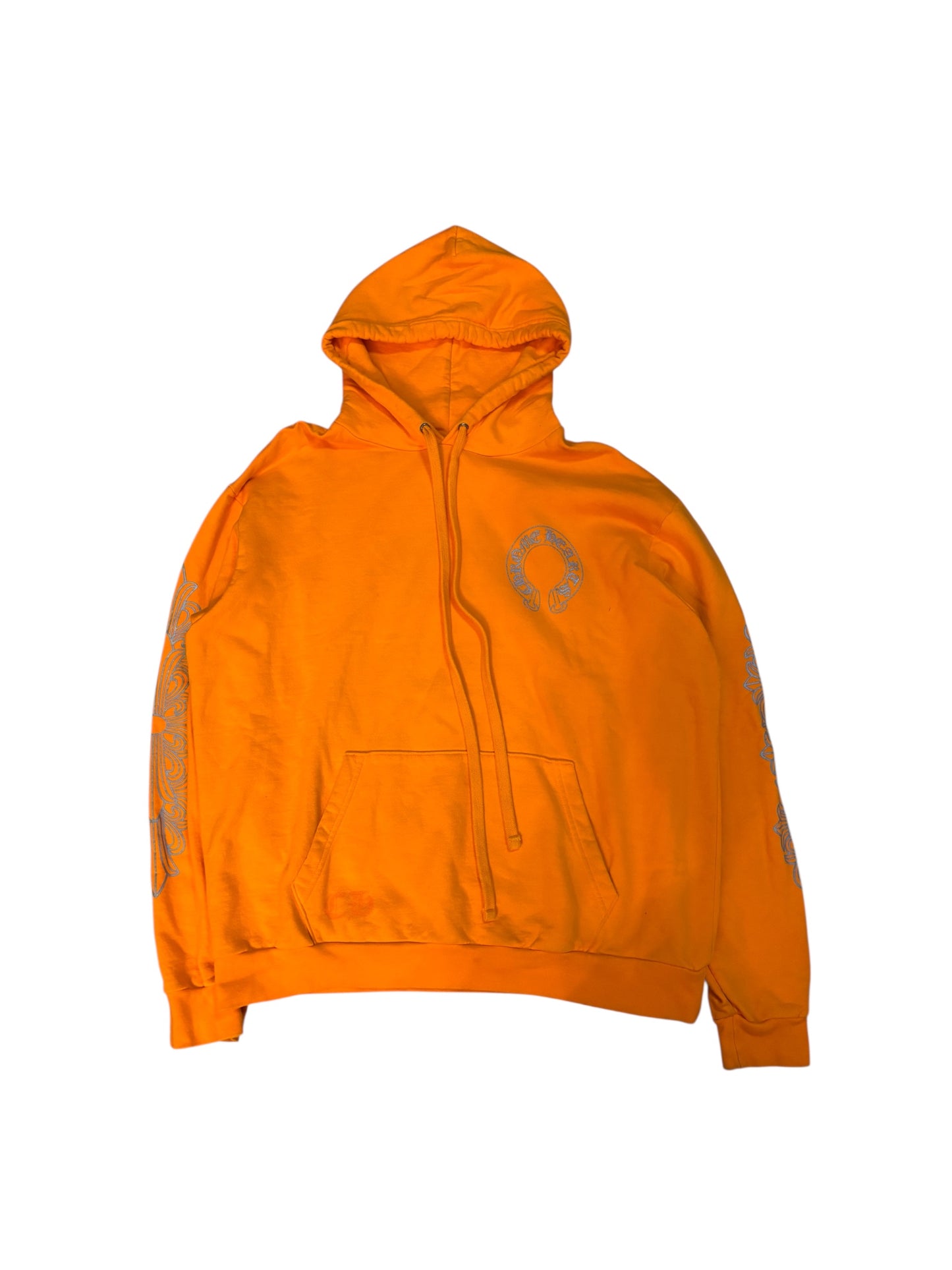 Chrome Heart Miami Orange Glitter Hoodie