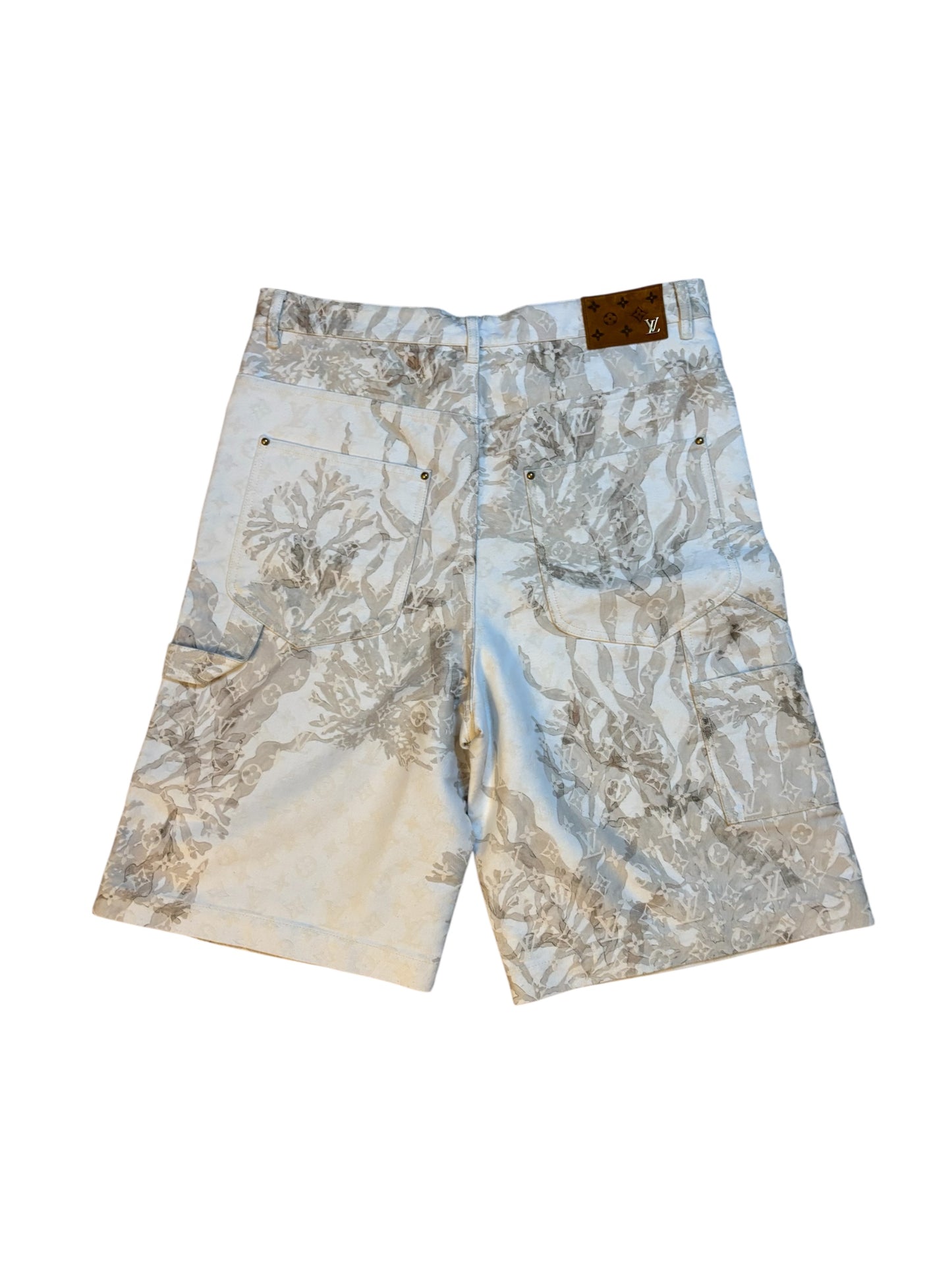 Louis Vuitton Bermuda Monogram Carpenter Denim Cargo Shorts