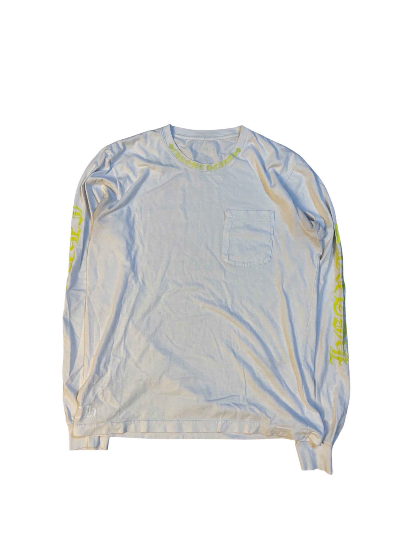 Chrome Heart Yellow Script Neck Logo Longsleeve