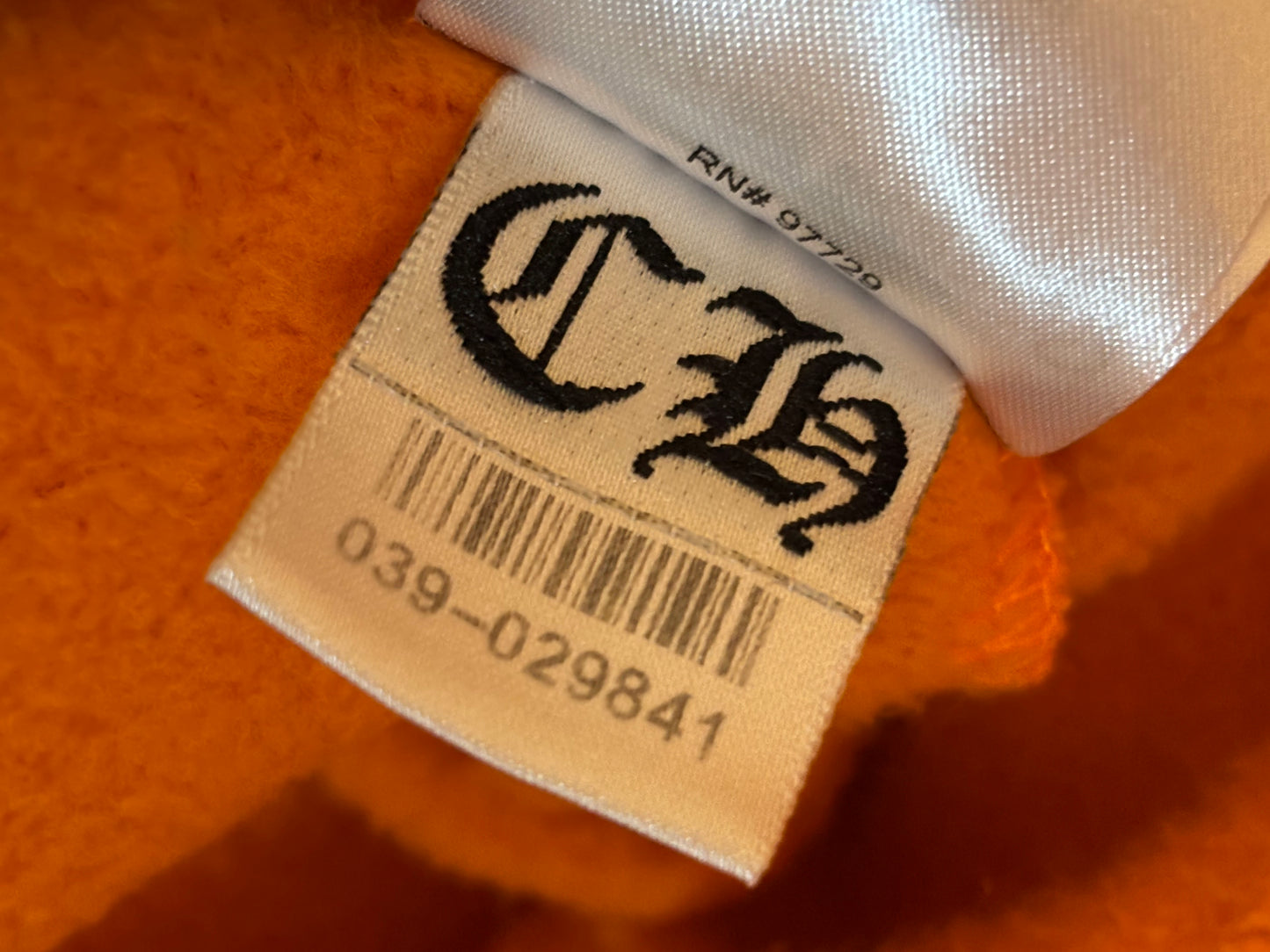 Chrome Heart Miami Orange Glitter Hoodie