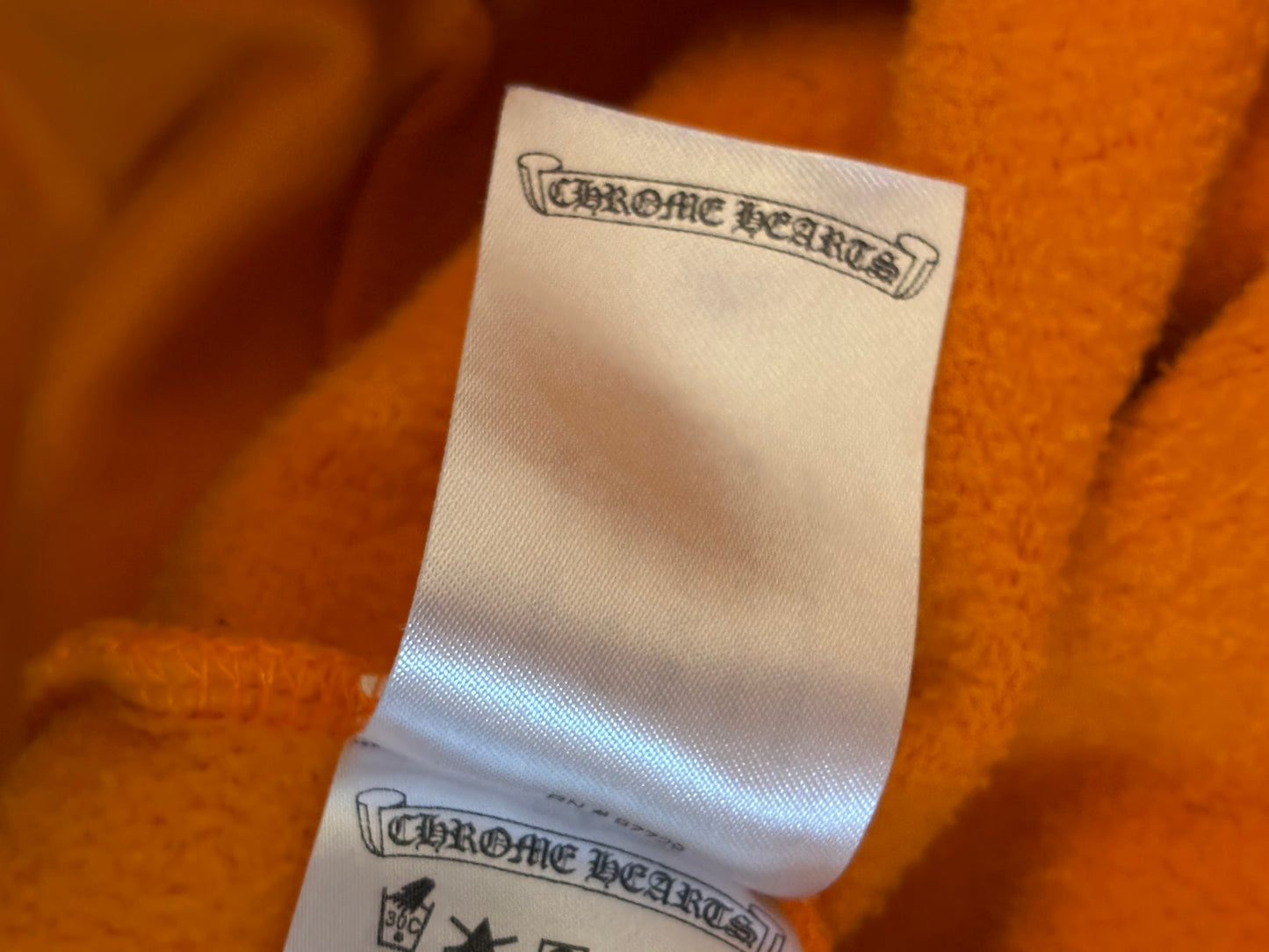 Chrome Heart Miami Orange Glitter Hoodie