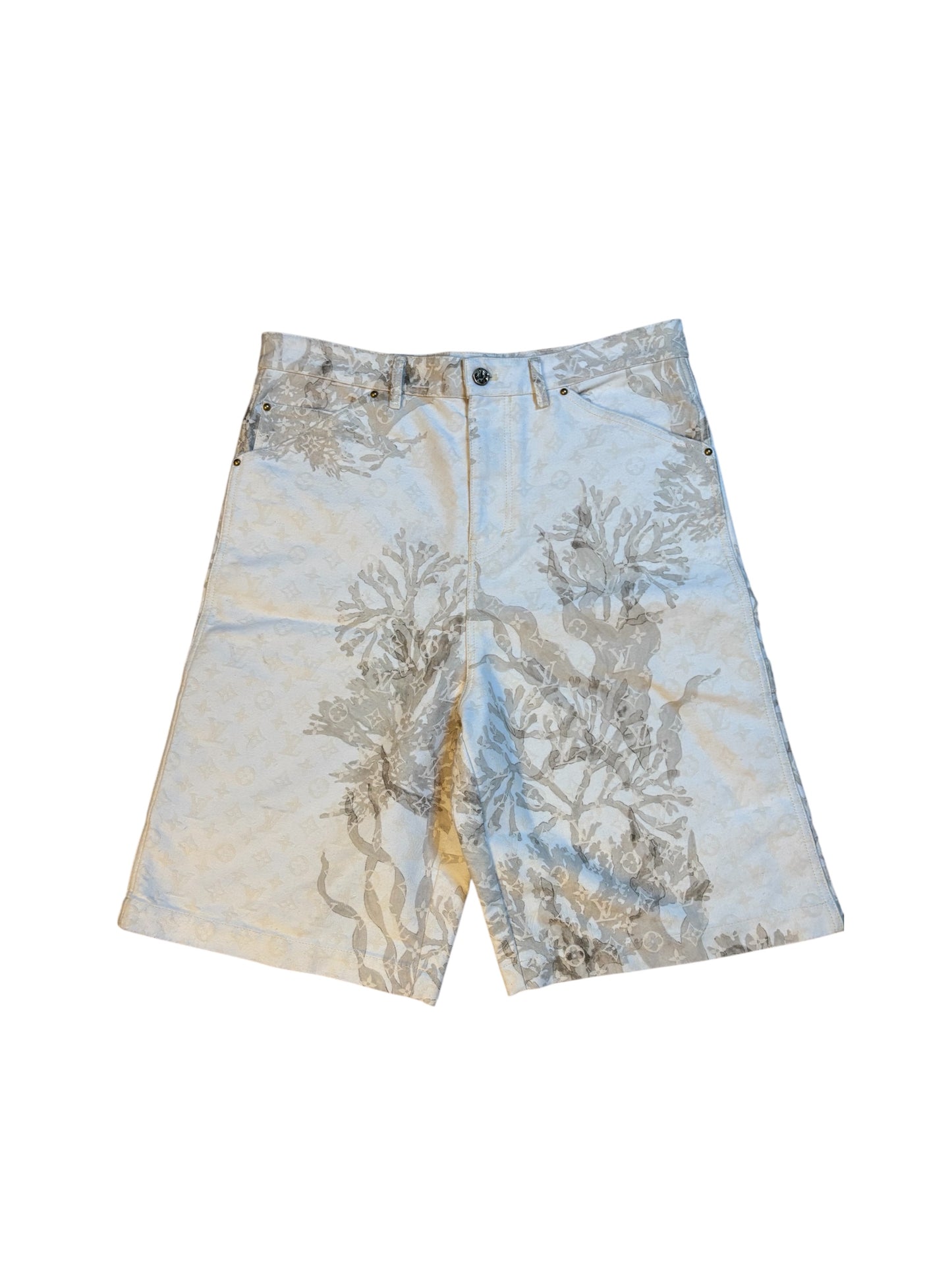 Louis Vuitton Bermuda Monogram Carpenter Denim Cargo Shorts