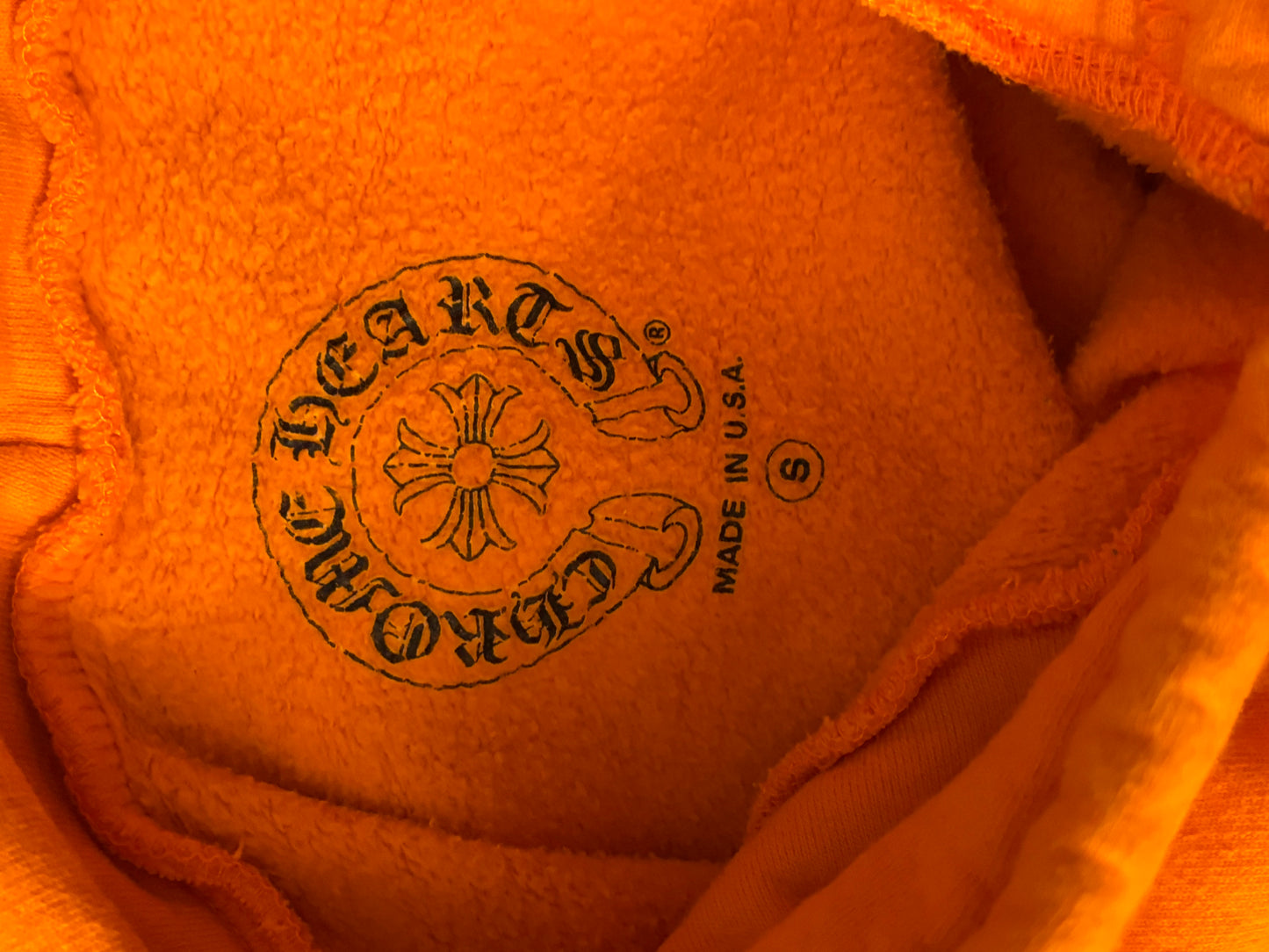 Chrome Heart Miami Orange Glitter Hoodie