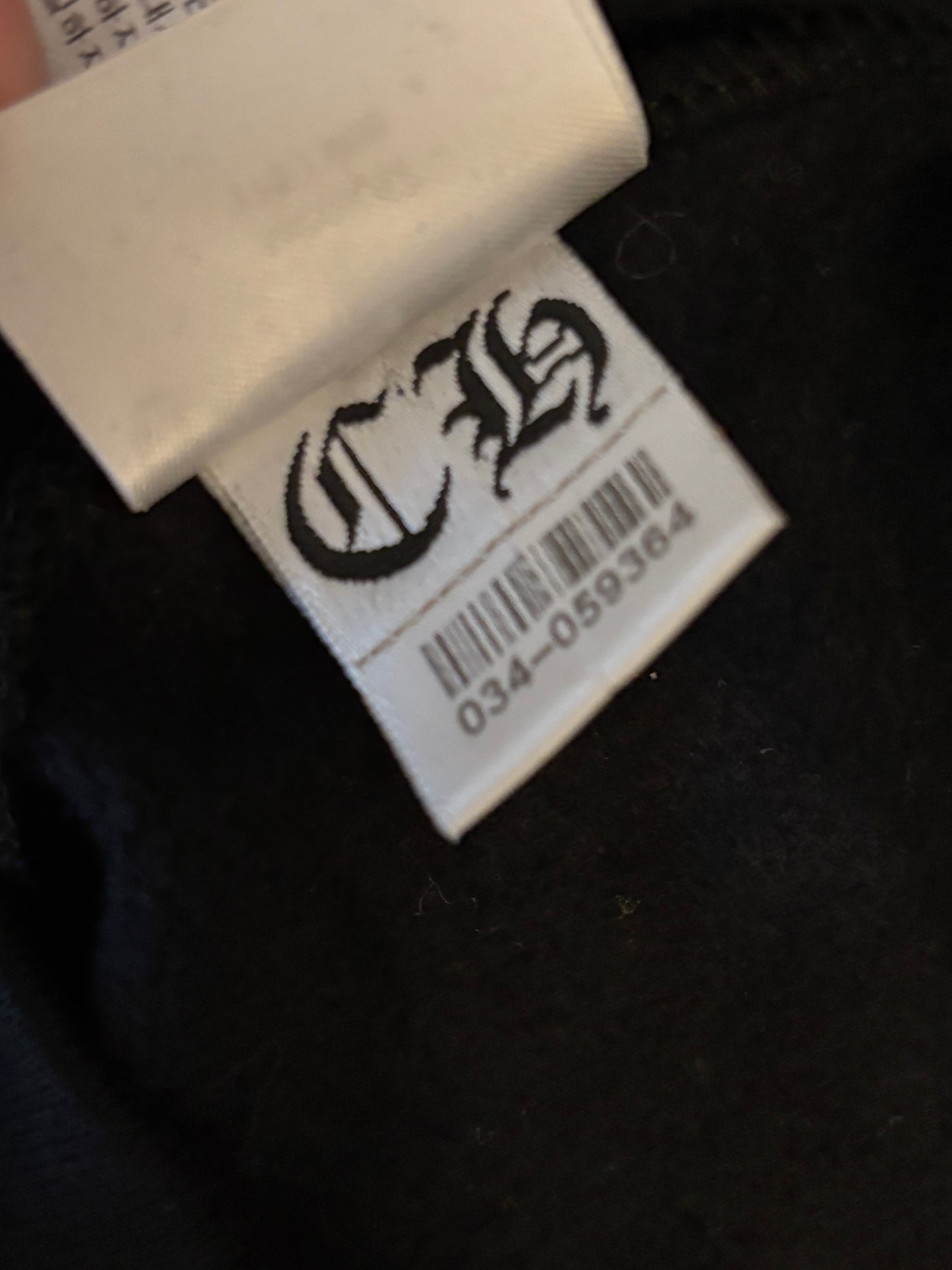 Chrome Heart Black Vertical Logo Zip up