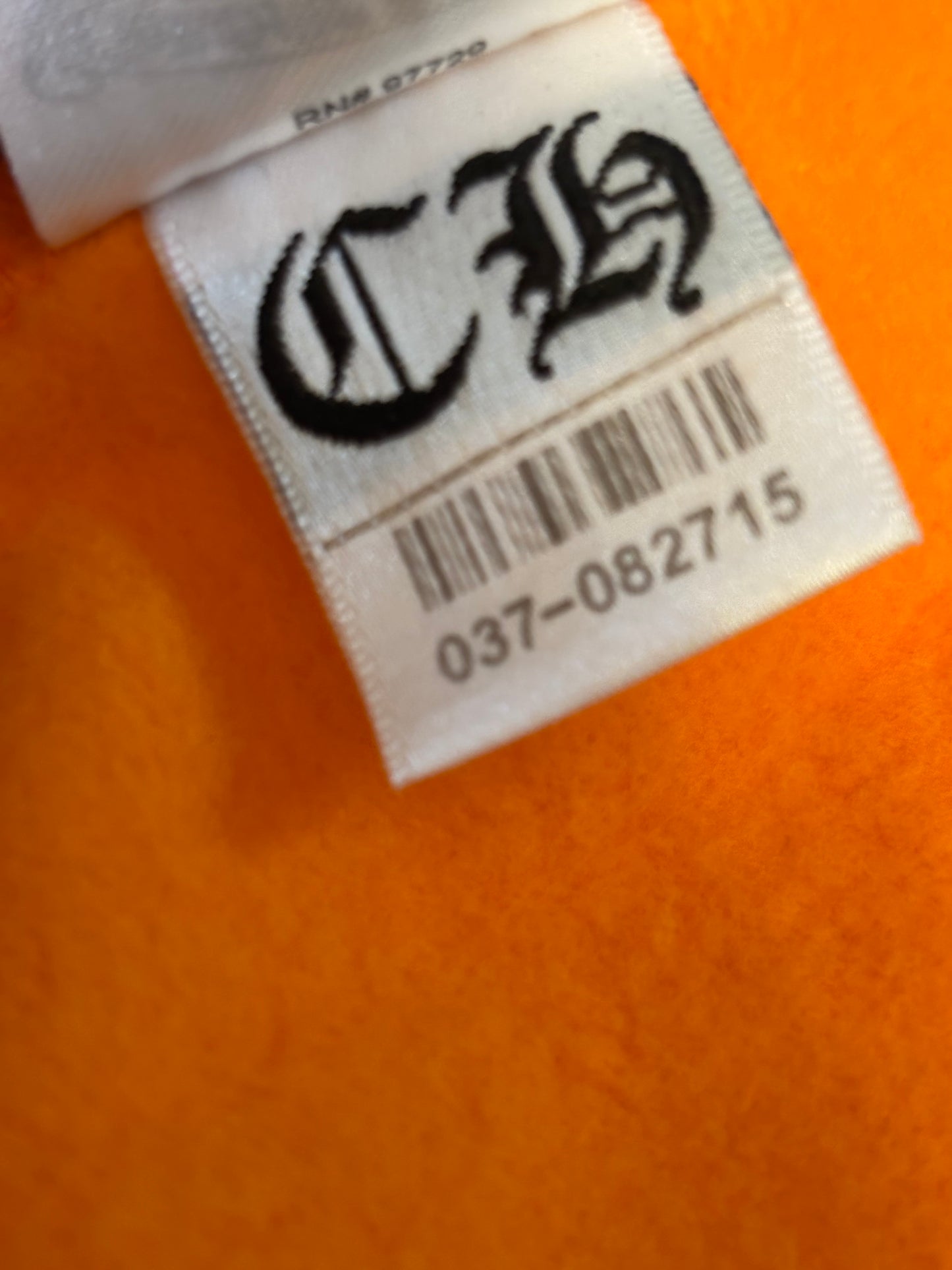 Chrome Heart Miami Orange Glitter Hoodie