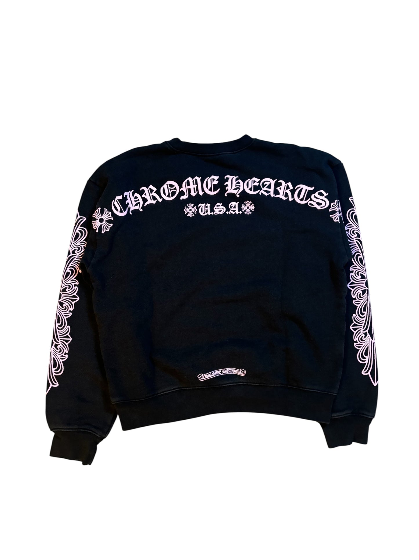 Chrome Heart Pink Floral Crewneck