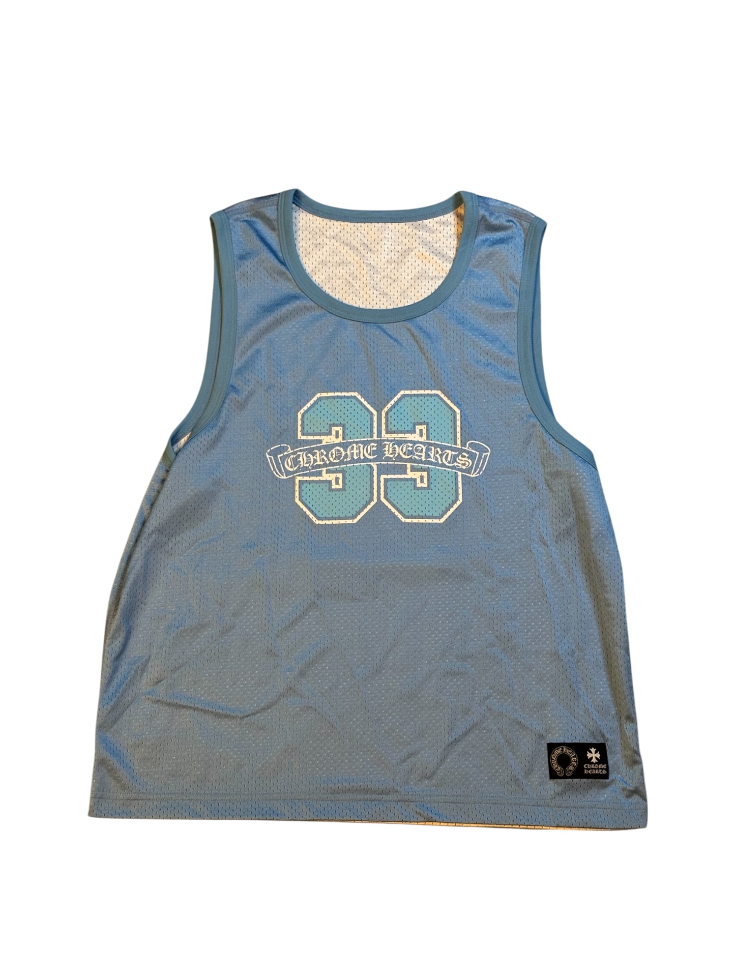 Chrome Heart Blue Mesh Basketball Jersey