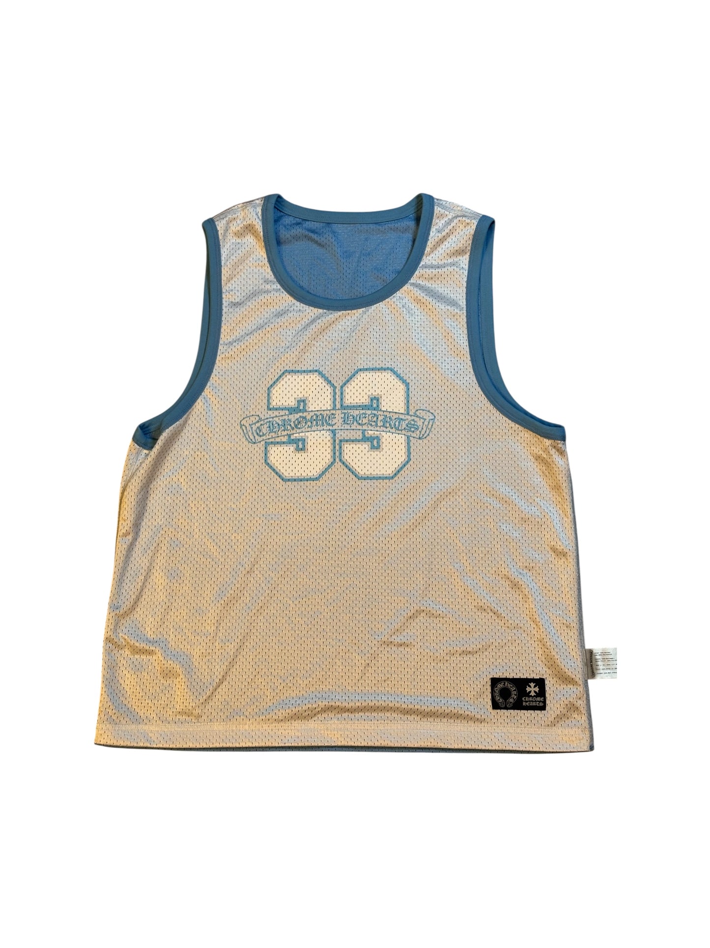 Chrome Heart Blue Mesh Basketball Jersey