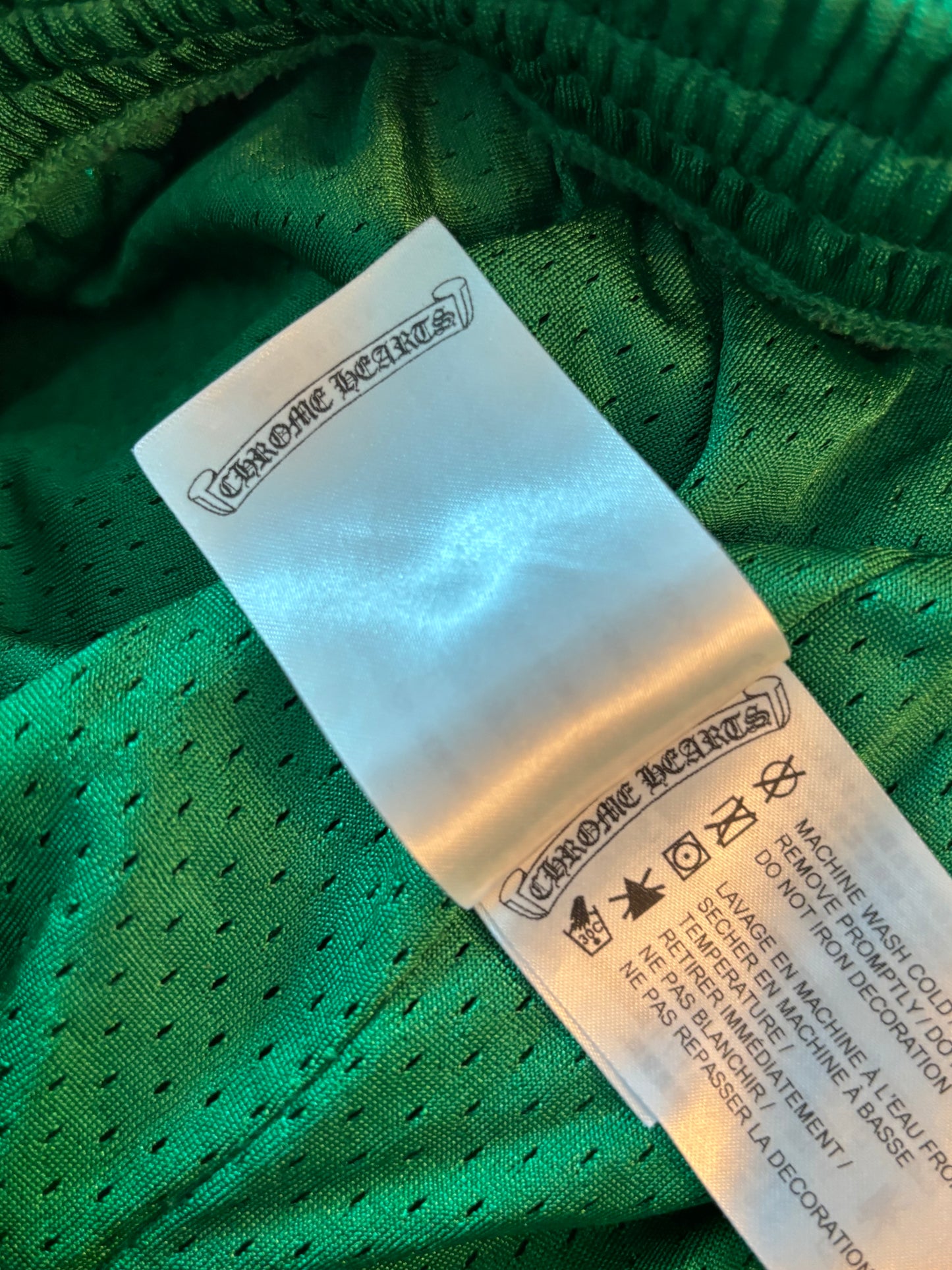 Chrome Heart Green Mesh Shorts