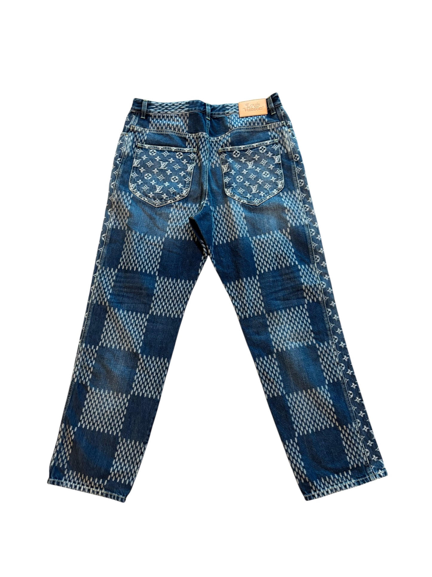 Louis Vuitton Nigo Blue Monogram Baggy Jeans