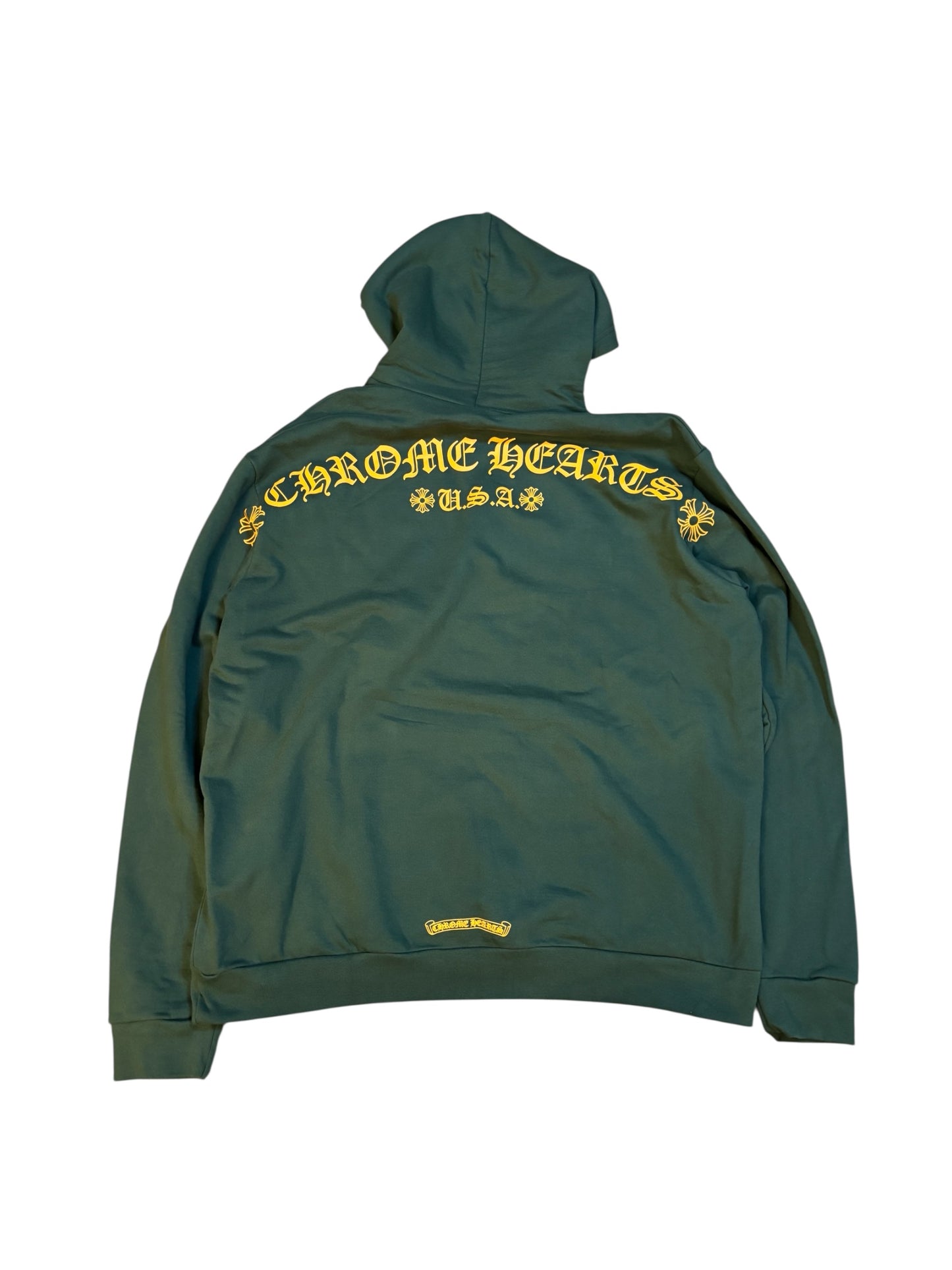 Chrome Heart Green/Gold T Bar Hoodie