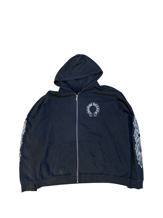 Chrome Heart Horseshoe Floral Zip up