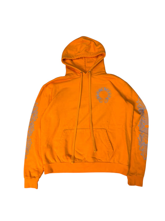 Chrome Heart Miami Orange Glitter Hoodie