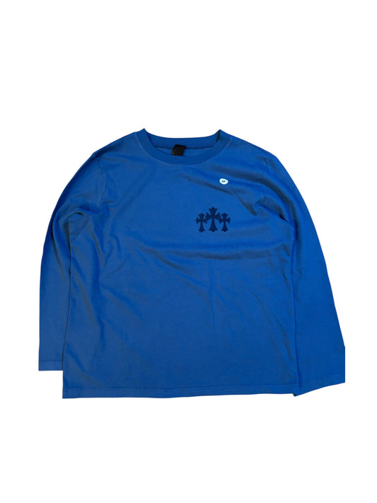 Chrome Heart Triple Cross Hollywood Blue Longsleeve