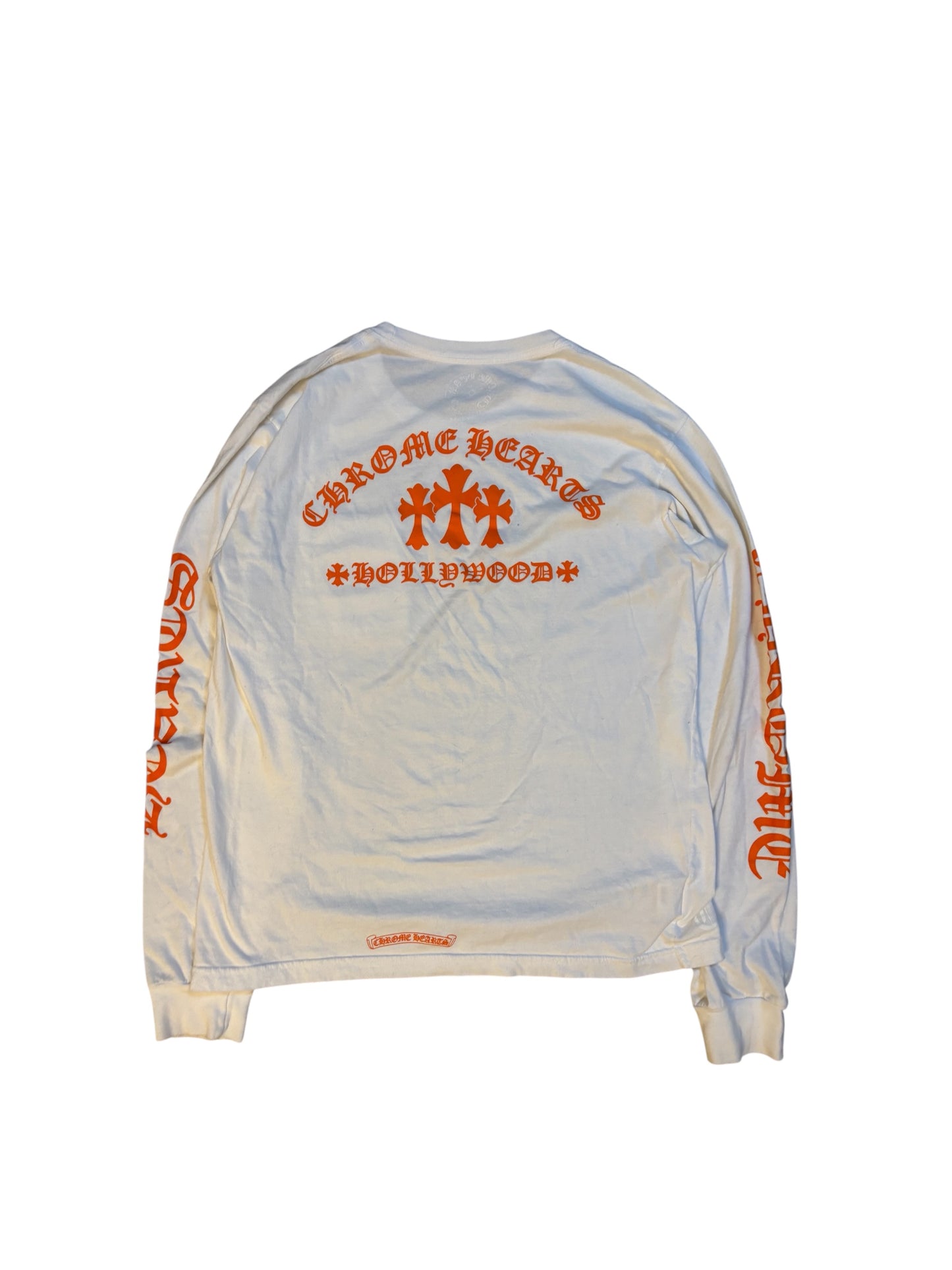 Chrome Heart Orange Cemetary Cross Longsleeve