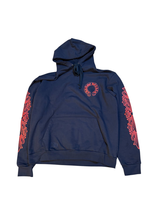 Chrome Hearts Navy Floral Hoodie