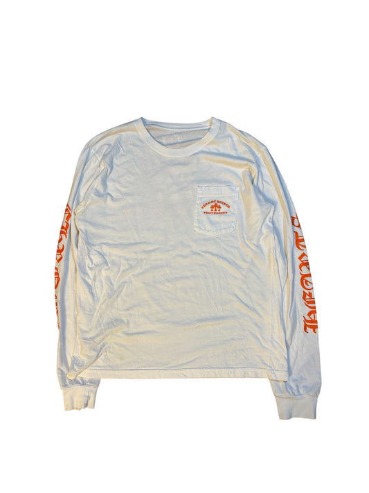 Chrome Heart Orange Cemetary Cross Longsleeve
