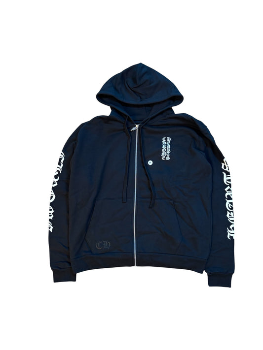 Chrome Heart Black Vertical Logo Zip up