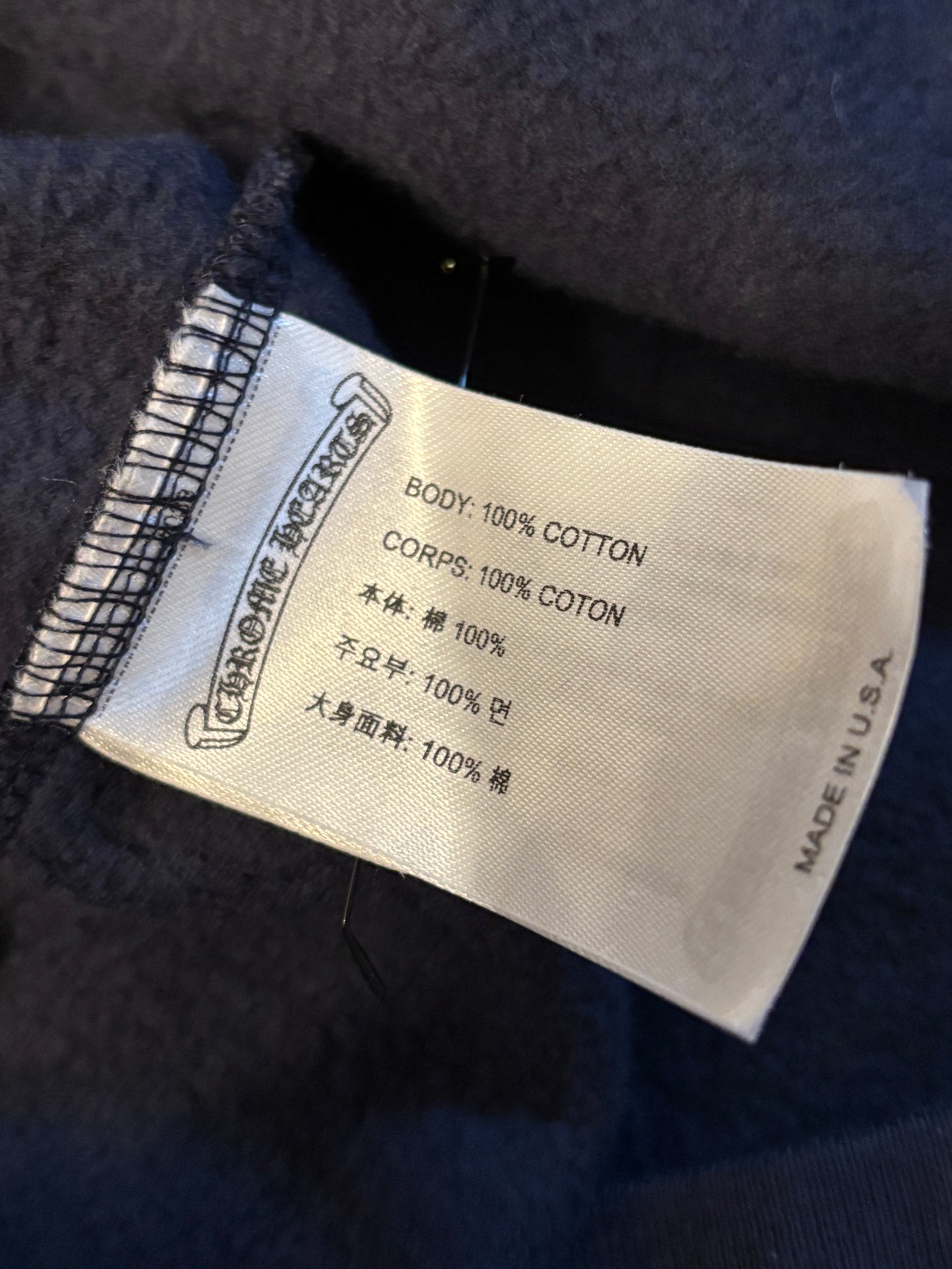Chrome Hearts Navy Floral Hoodie