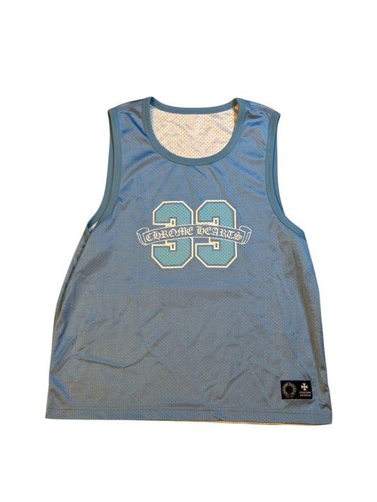 Chrome Heart Blue Mesh Basketball Jersey
