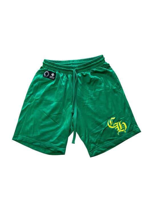 Chrome Heart Green Mesh Shorts