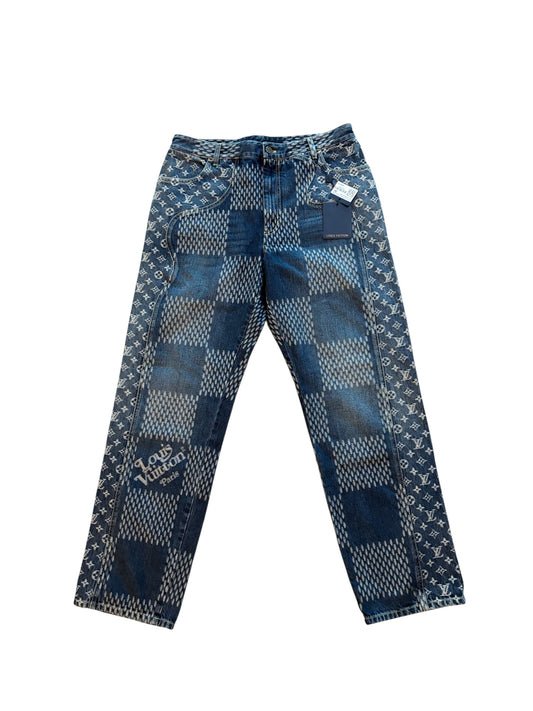 Louis Vuitton Nigo Blue Monogram Baggy Jeans